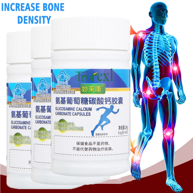 

Calcium capsule joint pain chondroitin glucosamine MSM turmeric tablets bone health rapid nutritional supplement 400mg/60counts
