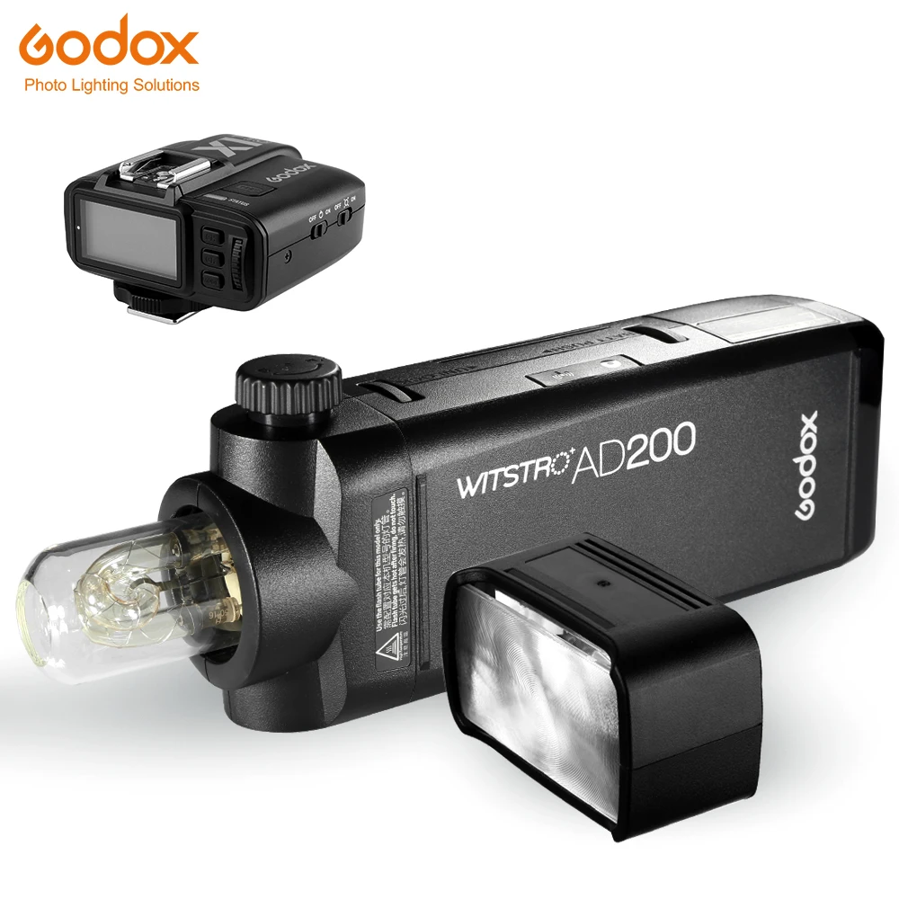 

Карманная вспышка Godox AD200 200Ws GN60 с высокоскоростной синхронизацией + передатчик Godox X1T-C/N/S/F/O для камеры Canon Nikon Sony Fuji Olympus