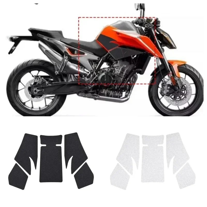 Фото Для KTM DUKE 790: высококачественные боковые накладки на бак мотоцикла, наклейки для сцепления коленями, новый стиль 2020-2022. №2