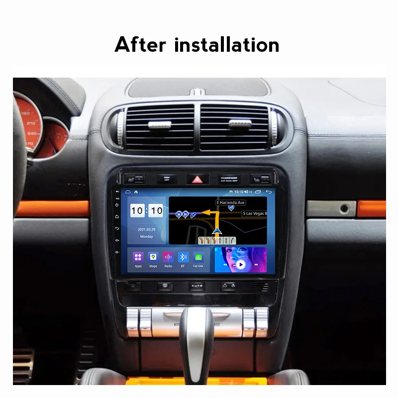 Автомагнитола 9 дюймов Android 11 для Porsche Cayenne 2002-2010 автомобильное мультимедийное