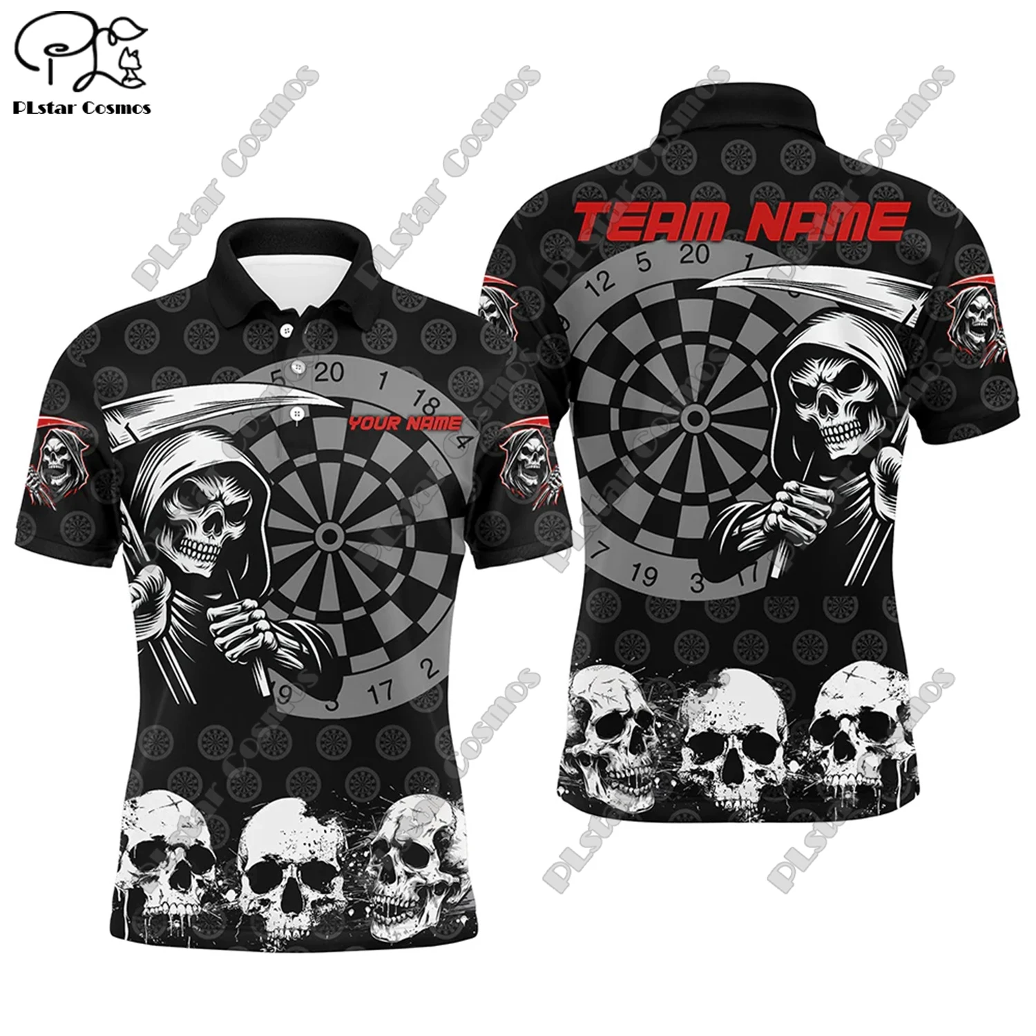 Футболка-поло с 3D-принтом пламени универсальная для отдыха спорта