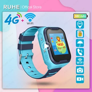 smart watch kids gps 4g wifi ip67 waterproof child students smartwatch video call monitor tracker location phone watch a36e free global shipping