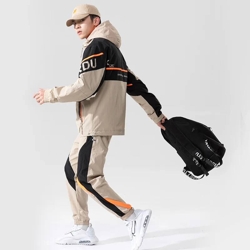 Men's Suit New 2023 Fashion Sports Suit Jacket and Trousers Two-piece Sports Suit Men's Fashion Street Casual Jogging Suit