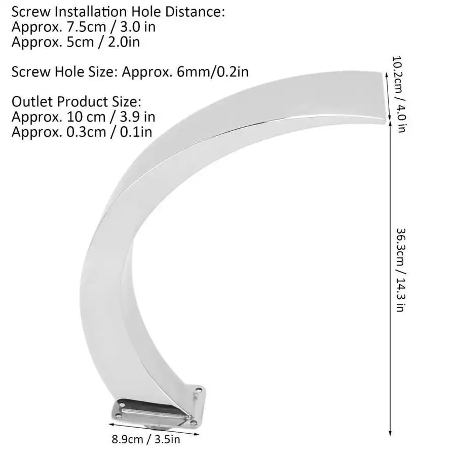 Водяной фонтан для бассейна G1 дизайнерская круглая дуга с внутренней резьбой