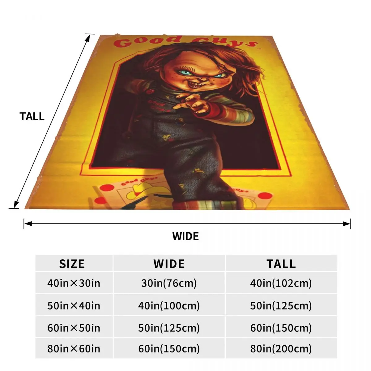 Детское фланелевое одеяло из фильма ужасы 200x150 см