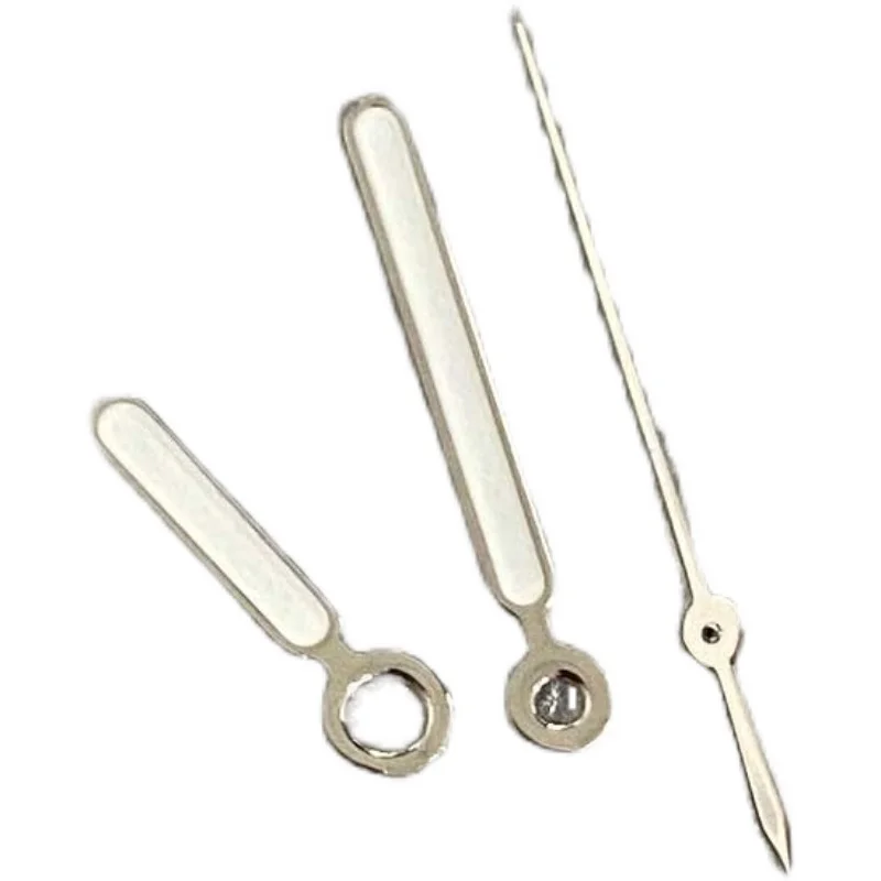 Watch Hands Accessories Silver Edge White Watch Hands Fit Assembling NH35 NH36 4R Automatic Movement
