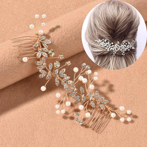 Элегантная тиара ручной работы свадебная расческа для волос цветочные свадебные