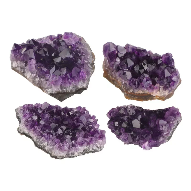 

30-50mm Amethyst Geode Natural Crystal Quartz Stone Wand Point Energy Healing Mineral Stone Rock Home Decor Geode