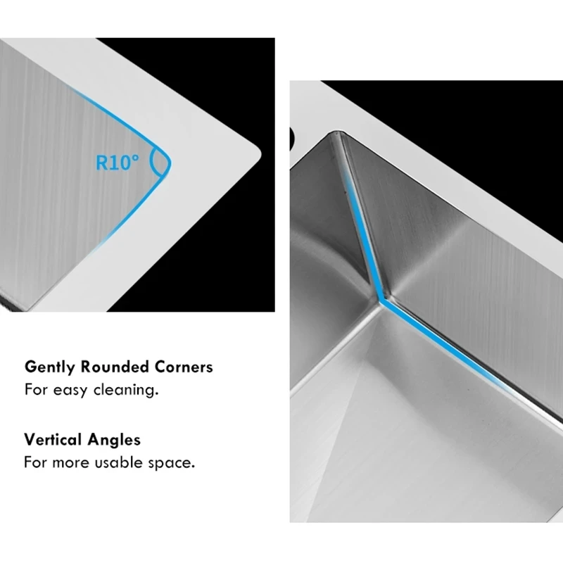304 кухонная раковина из нержавеющей стали Topmount или Undermount Одиночная для дома