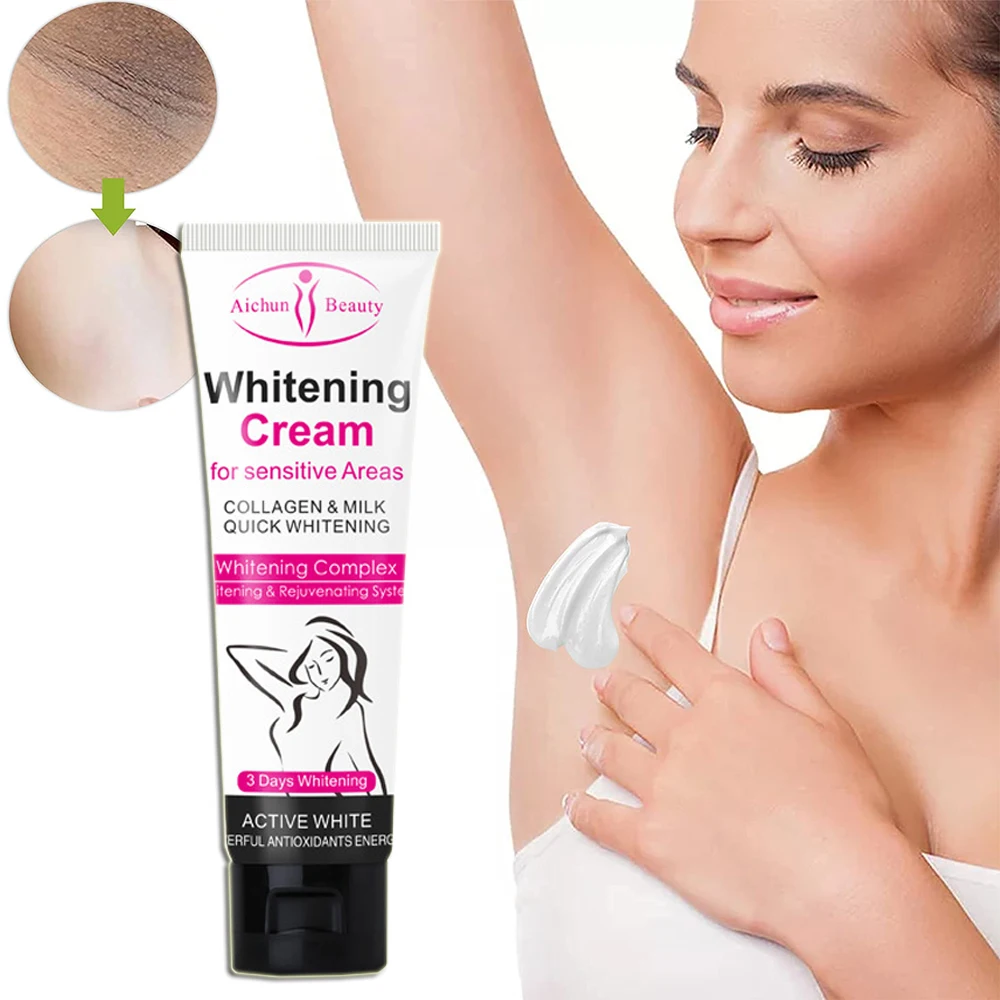 

3Days Armpit Whitening Cream Skin Lightening Bleaching Cream For Underarm Dark Skin Legs Knees Whitening Intimate Body Lotion