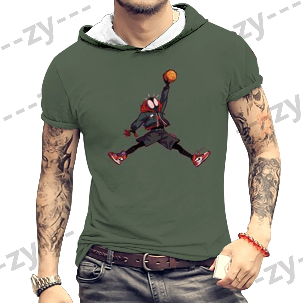 Футболка мужская оверсайз с короткими рукавами и принтом в виде животных |