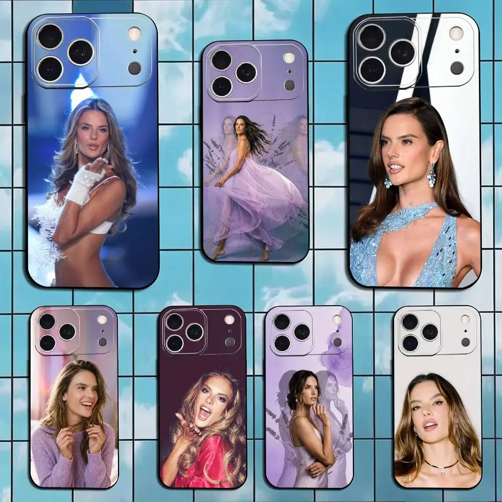 Фото Чехол для телефона Supermode AA A-Alessandra Ambrosio, мягкий, черный, для iPhone 16, 17, 15, 14, 13, 12, 11, X, XR, Plus, Pro, Max, Plus №1