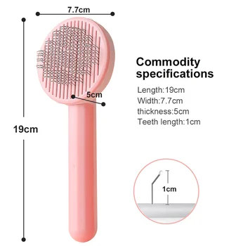Grooming Pet Hair Remover Brush Cat Dogs Hair Comb Removes Comb Short Massager Pet Goods For Cats Dog Brush Accessories Supplies 6