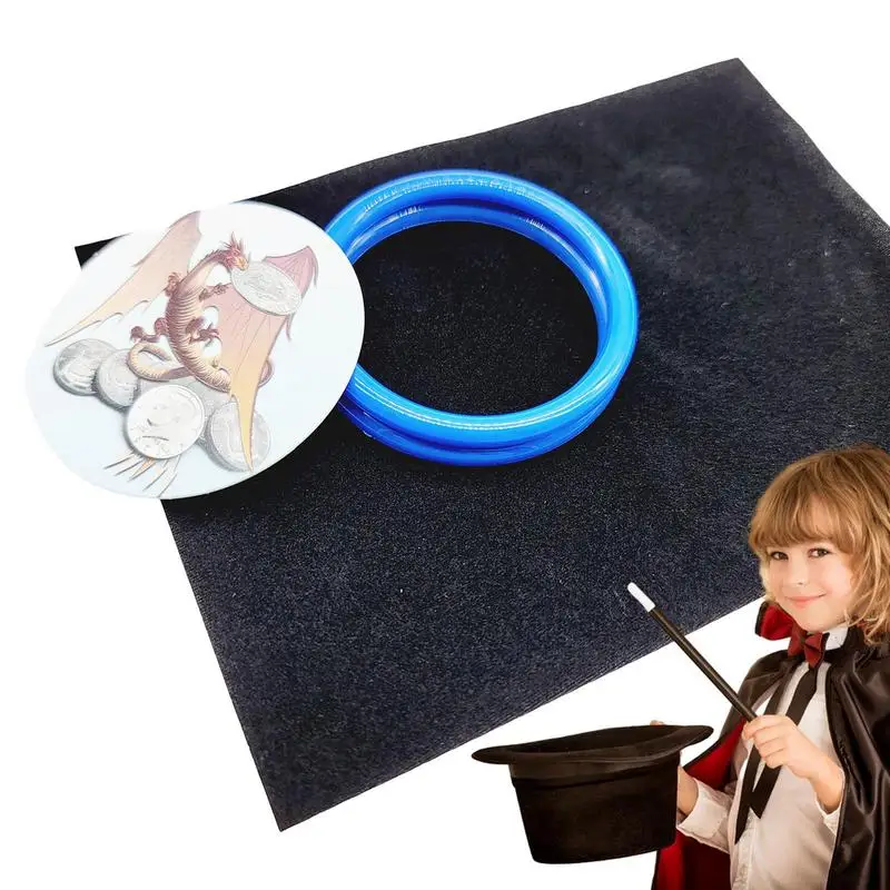 

Двойное кольцо, Волшебный реквизит, забавное креативное двойное кольцо, монета ласточки, развлекательная детская игрушка, монета исчезнет, праздничные сувениры, волшебство