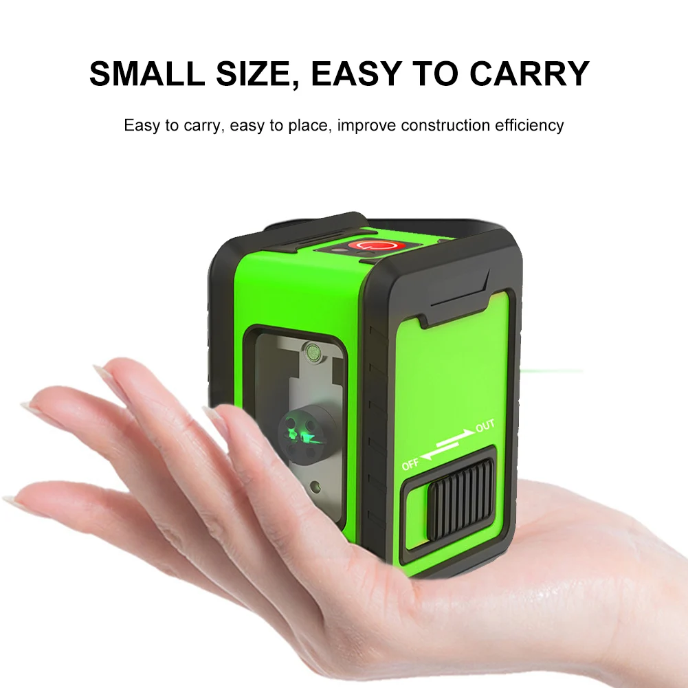 

2 Lines Laser Level Self Levelling ( 4 degrees) Green Beams Laser Horizontal & Vertical Cross-Line