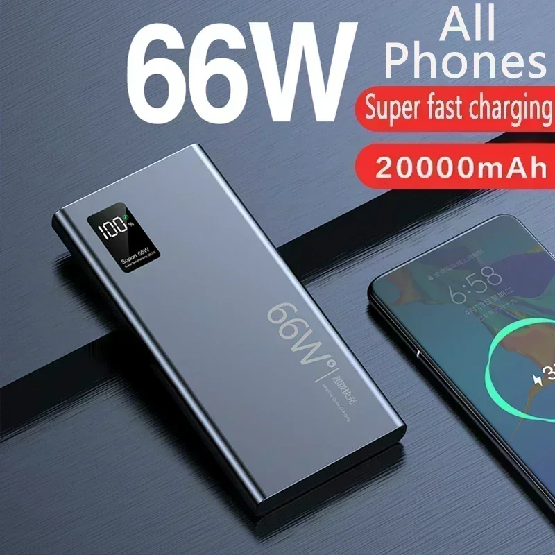 Внешнее зарядное устройство Power Bank 30000 мАч для iPhone 15 13 14 Huawei Xiaomi Samsung PD 20 Вт