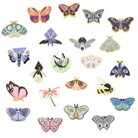 beautiful insect series hard enamel pin cute moth butterfly badges metal brooches clothes button lapel pins jewelry gifts