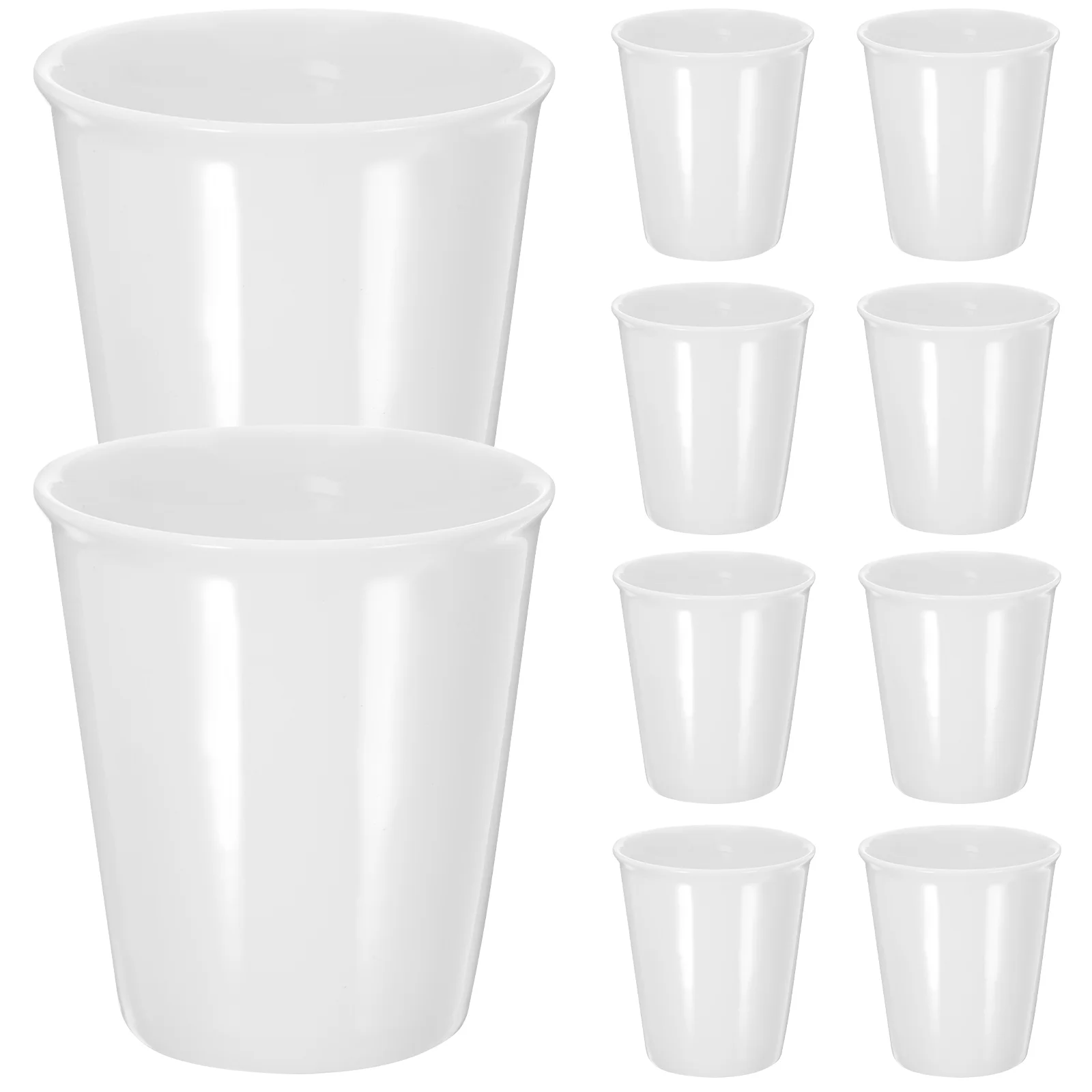 

10 Pcs Tea Cup Coffee Mugs Drinking Creative Water Ceramic Decorative White Ceramics Cups