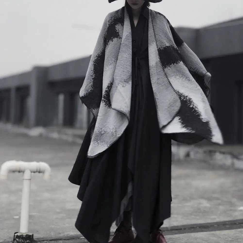 

Trendy Winter Shawl Patchwork Soft Women Shawl Striped Washable Women Shawl