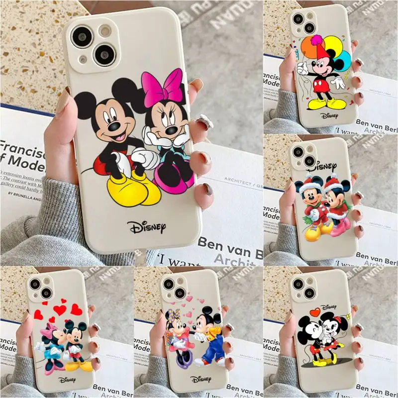 

Disney Mickey Minnie Mouse Phone Case For Iphone 7 8 Plus X Xr Xs 11 12 13 Se2020 Mini Mobile Iphones 14 Pro Max Case