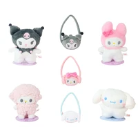 sanrio hello kt kuromi melody cinnamoroll 13cm plush key chains pendant messenger bag doll toy high quality gifts for childrens