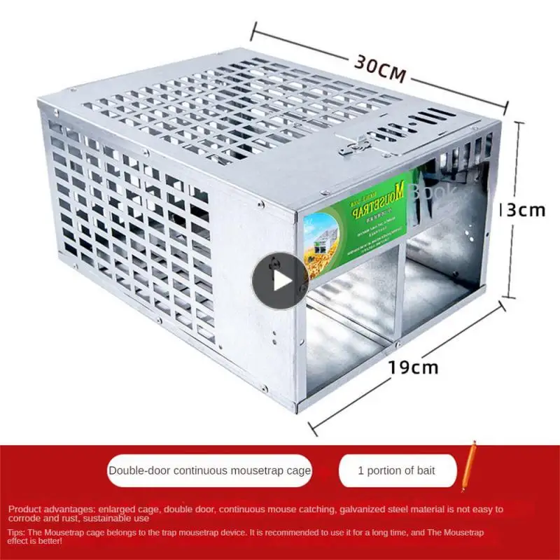 

Metal Non-toxic Indoor Outdoor Rat Trap Rat Cage Iron Net Mousetrap Rat Rodent Exterminator Self-locking Reusable Safety
