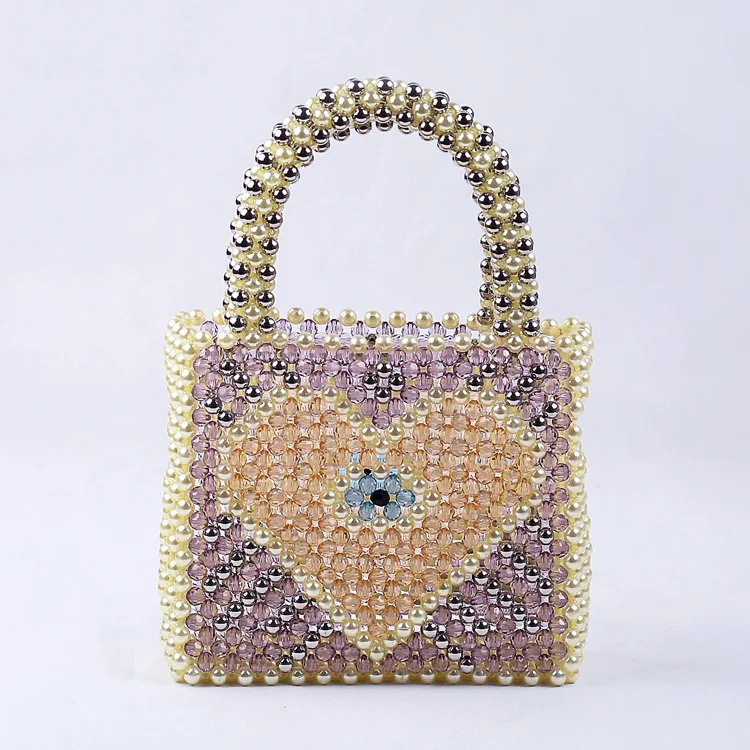 

Beaded Tote Colorful Heart Luxury Handbags for Women 2022 Designer Tote Hand Ladies Party Tote Wallet Bag for Women
