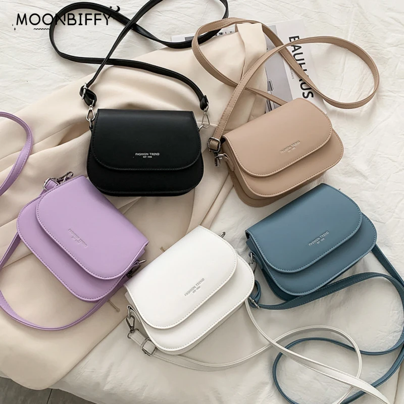 

Новые модные трендовые сумки через плечо для женщин, однотонная сумка на плечо с клапаном, дизайнерские сумки и кошельки, маленькие женские сумки-мессенджеры