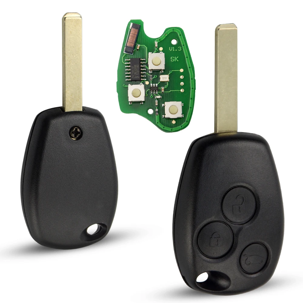 

OkeyTech 433MHz ID46 PCF7947 Chip 3 Button Car Remote Key Fob For Renault /Kangoo II /Clio III Auto Replacement Keyless Alarm
