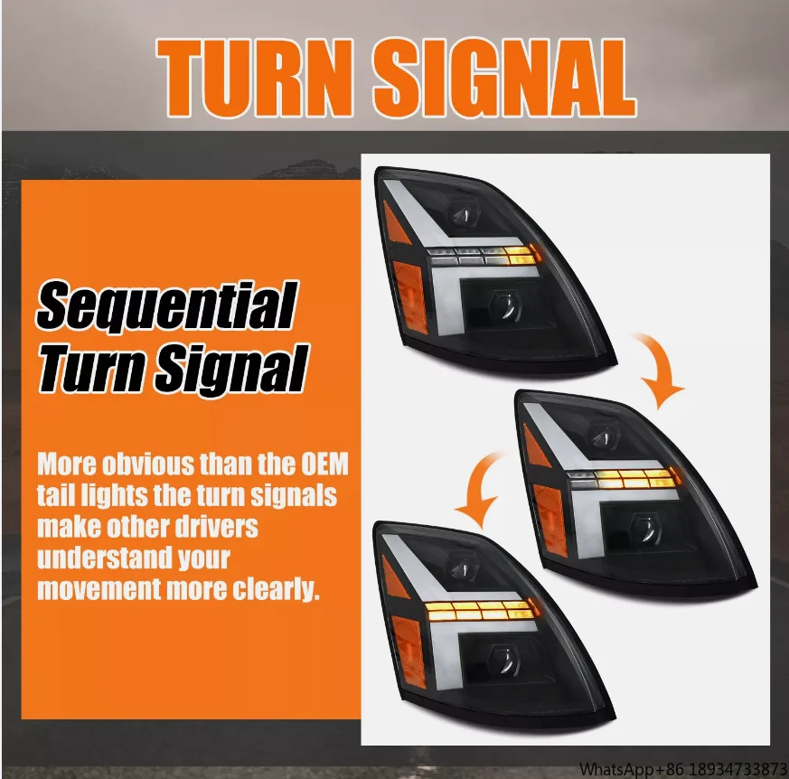 Высококачественные фары для Volvo VNL VNM 2004-2018 VN 2004-2015 VNX 2015-2018 в сборе с