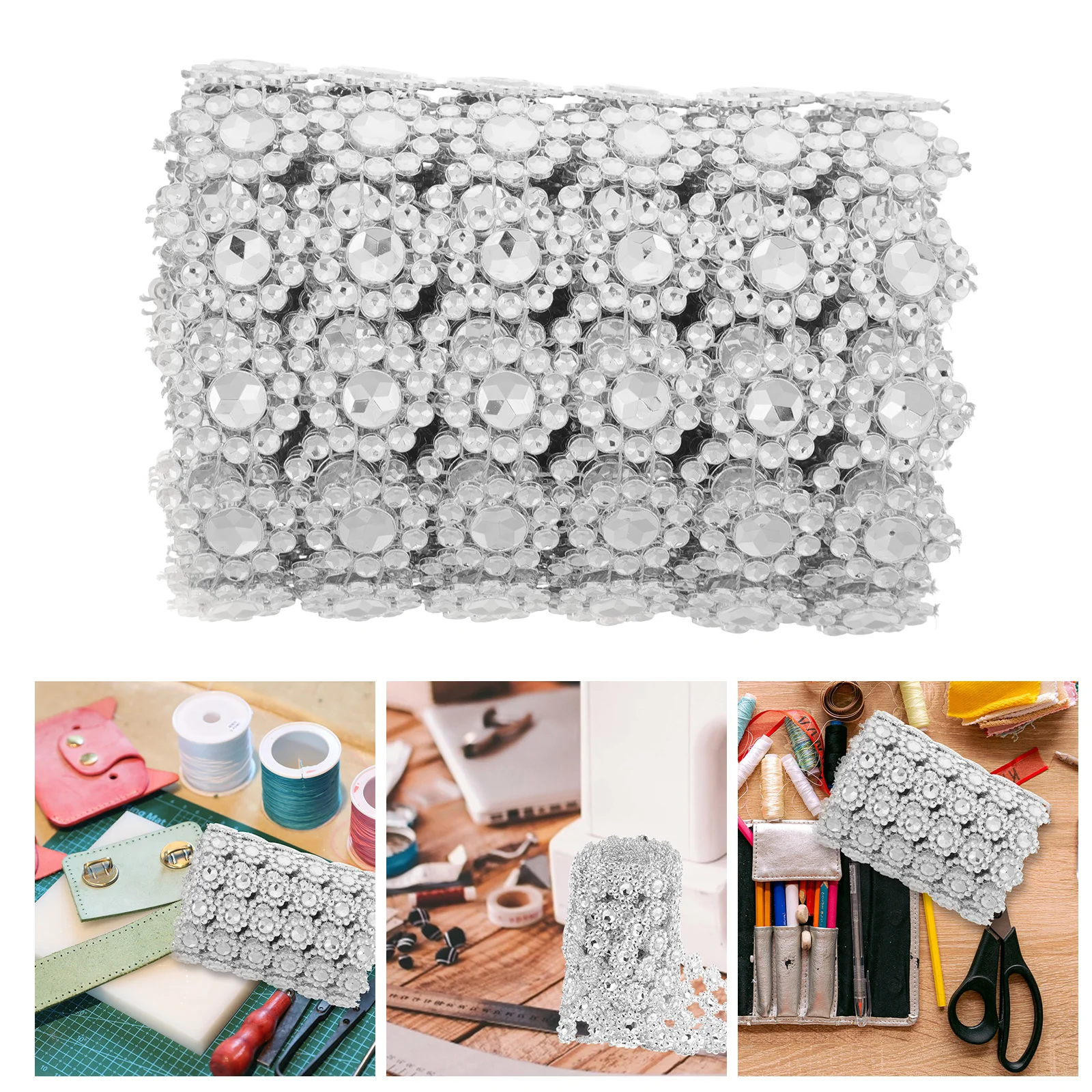 Подсолнух Ряд бриллиантов Декоративная отделка одежды Стразы Лента Нежная