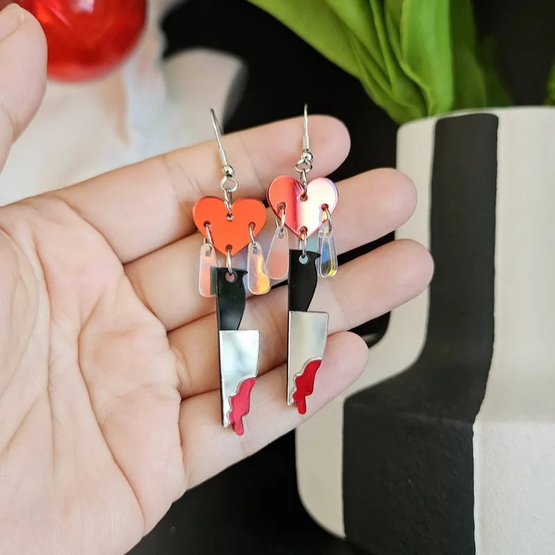 Искусственные акриловые серьги-капельки YAOLOGE