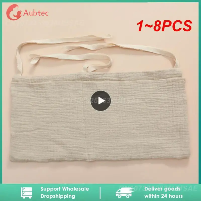 

1~8PCS 39x20cmLarge Baby Crib Storage Bag Cotton Multifunctional Newborn Bed Headboard Organizer For Kids Baby Bedding Diaper