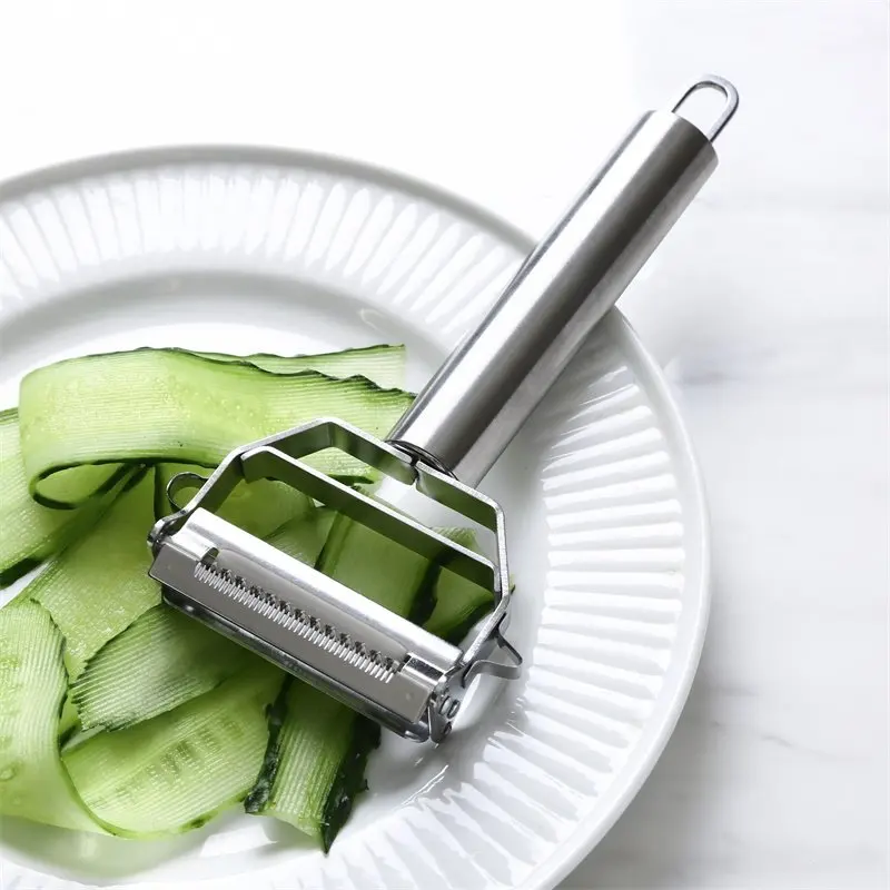 

Double-Headed Stainless Steel Shredder Multifunctional Paring Knife Potato Melon Fruit Grater Household Fruit Peeler Peeler