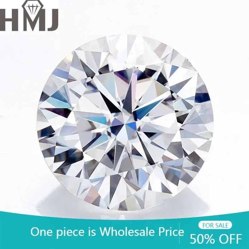 Настоящий муассанит круглая огранка 0 5–12 карат цвет D VVS1 с сертификатом GRA