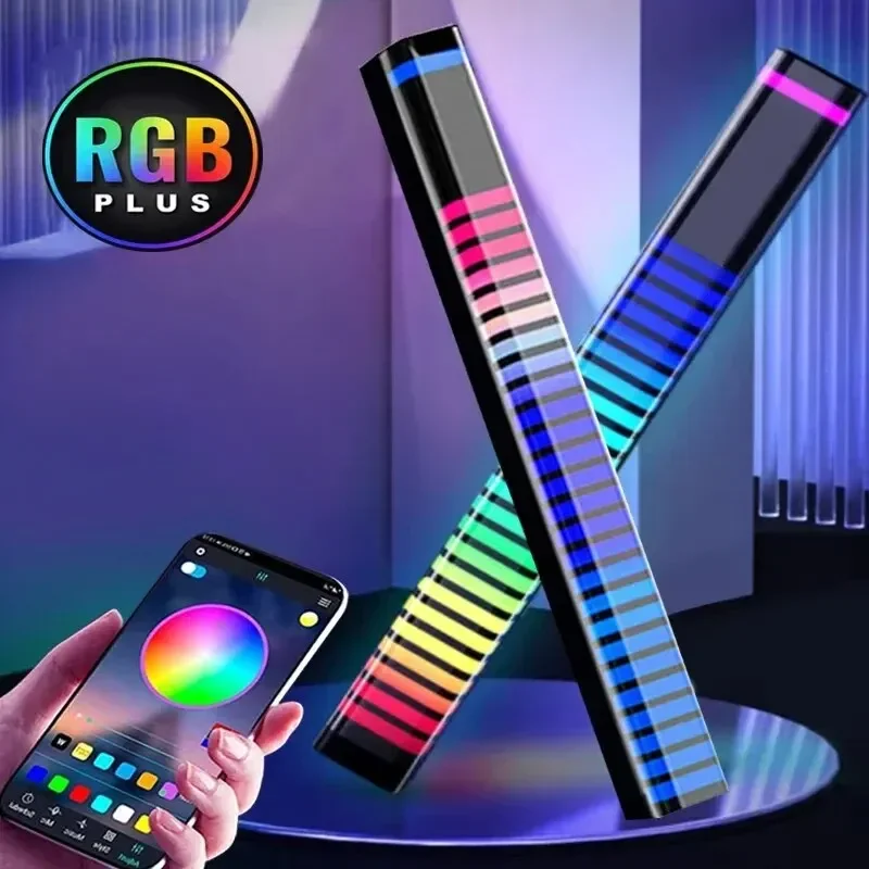 Светодиодные фонари управления звуком RGB 3D Pickup Lights Smart APP Control