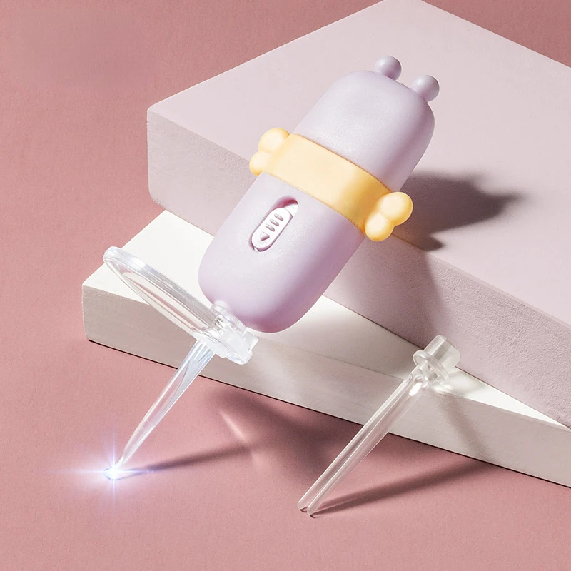 

Ear Spoon Cleaning with LED Lighting Cute Cartoon Animal Detachable Earwax Remover Tool Safety Cleaner Spoon for Kids Baby Care