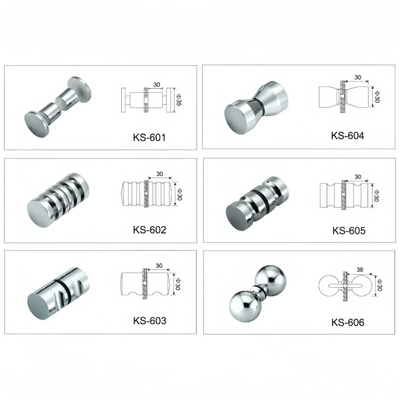 Kensharp нержавеющая сталь 304 Задняя стеклянная дверная ручка полированная для