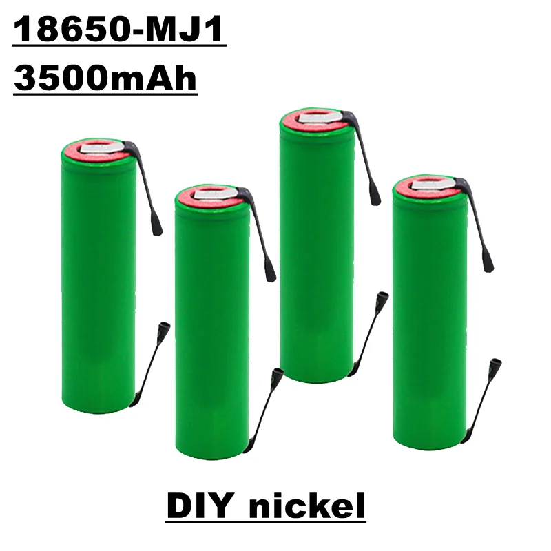 

18650 lithium ion rechargeable battery, 3.6V, 3500mah, MJ1, 10a, suitable for power tools, beauty instruments + DIY nickel