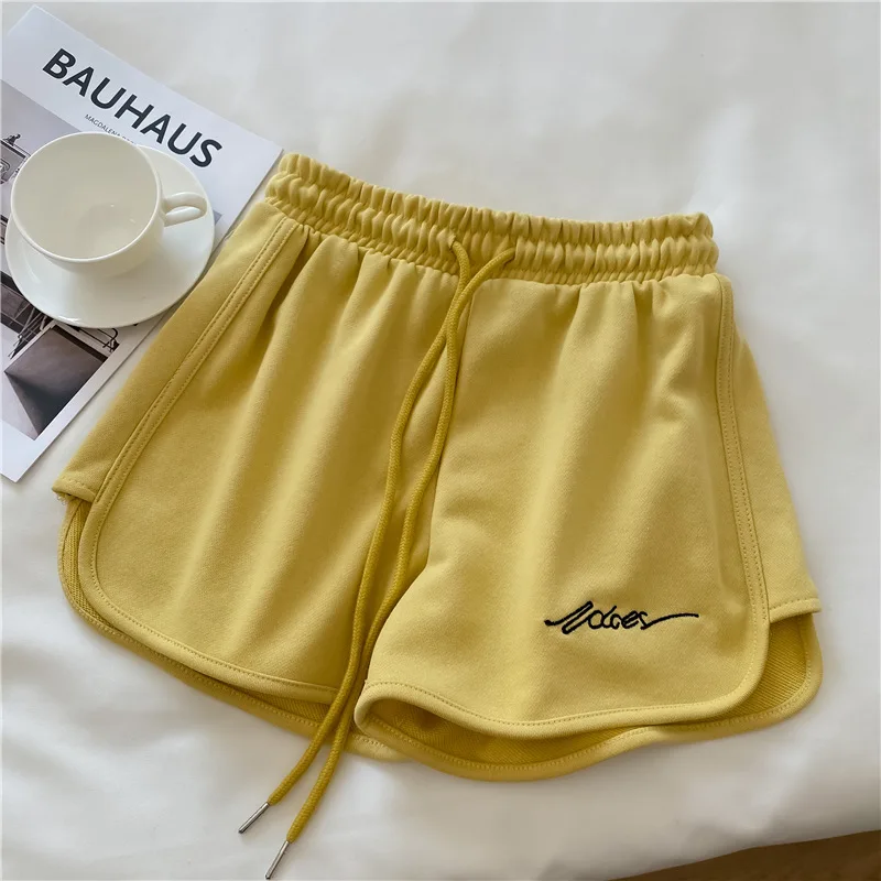 2022 Summer Loose-wearing Home Casual Wide-leg Pajamas Cotton Sports Shorts Women High Waisted  Stretch Shorts Womens