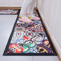 ethnic printed long kitchen mat set washable carpet hallway doormat non slip water absorption bathroom rugs bedside floor mat