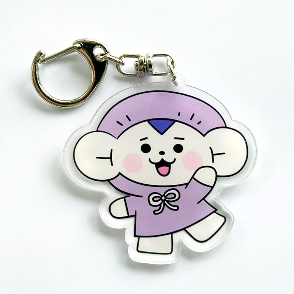 Брелок для ключей Kpop ITZY прозрачный акриловый мультяшный брелок MDZY Yeji Lia Ryujin Chaeryeong