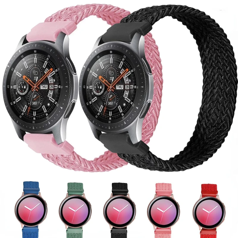 

Плетеный нейлоновый ремешок для Samsung Galaxy Watch 4/2/3 40 мм 44 мм/Amazfit GTR 47 мм/GTS браслет для Huawei Watch GT3/3 Pro 46 мм