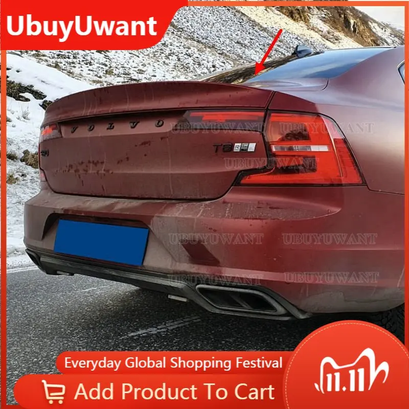 

Внешний задний спойлер из АБС-пластика для VOLVO S90 2017 2018 2019 2020 S90