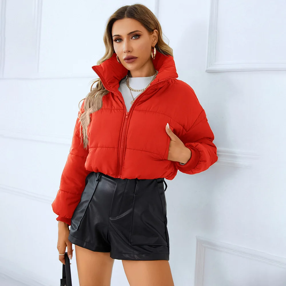 Winter Fashion New Long Sleeve Cardigan Stand Collar Warm Casual Bread Jacket