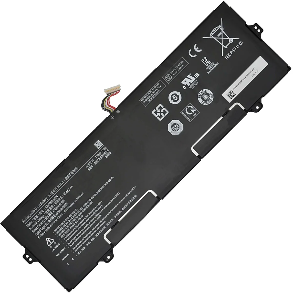 Фото Аккумулятор для ноутбука 15,44 В, 67,0 Втч AA-PBMN4VN для Samsung Galaxy Book Pro 360 15 NP950XDB NP950QDB NP750QFG серии PBMN4VN №2