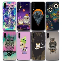 cute owl cartoon phone case for samsunga10 e s a20 a30 a30s a40 a50 a60 a70 a80 a90 5g a7 a8 soft silicone