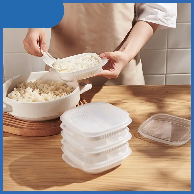 

Detachable Fresh Keeping Rice Storage Box Temperature Resistant Household Food Container Kitchen Microwave Heating Gadget