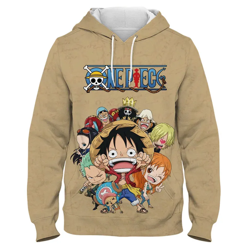 

Boy Girl Kids Hoodies Bandai One Piece Luffy 3D Print Cool Men Oversized Sweatshirts Cartoon Anime Harajuku Women Tracksuit