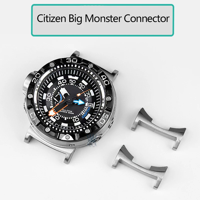 BN2021 Metal Adapter Watch Connector For Citizen BN2029-01E BN2021-03E BN2024-05E Big/Huge Monster Watchband Stainless Steel Lug